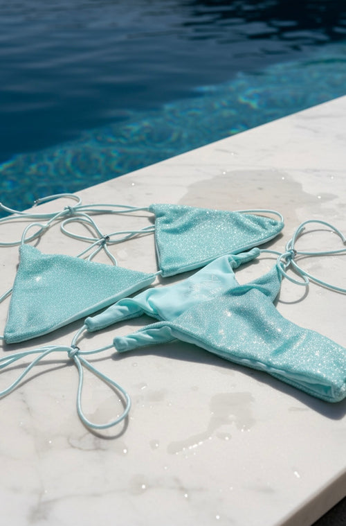 Alize Ice Blue Cheeky Bikini Bottom | Sarong Separate