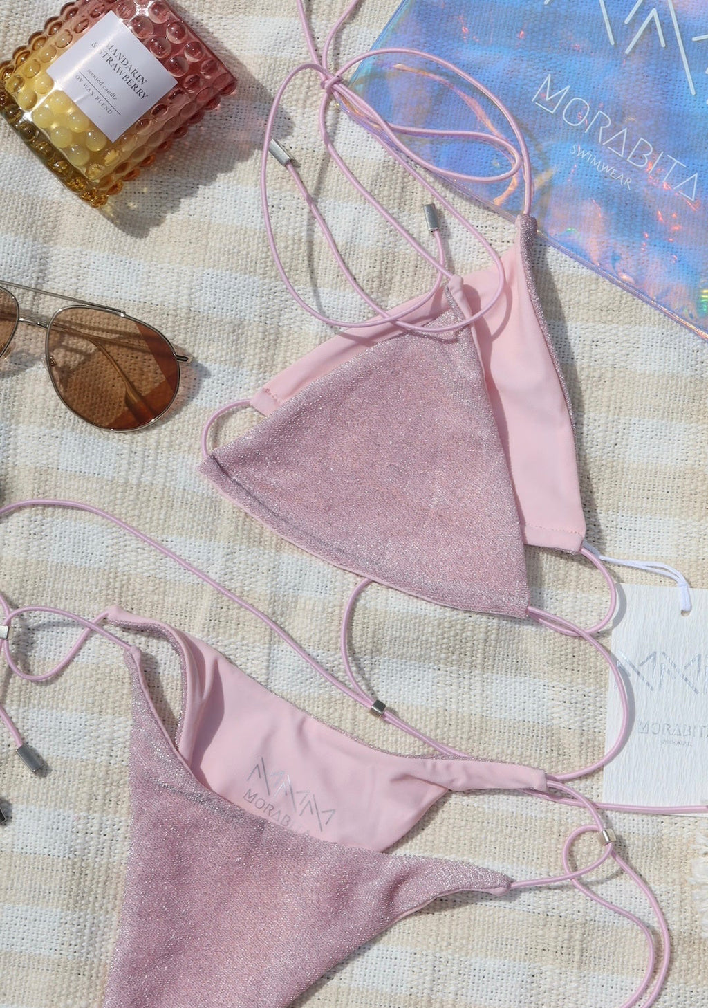 Haut | Bas | Sarong séparé Zelush Rose bébé argenté